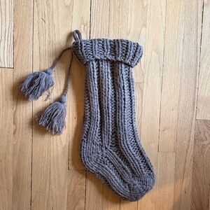 Hearth & Hand Taupe Knit Stocking